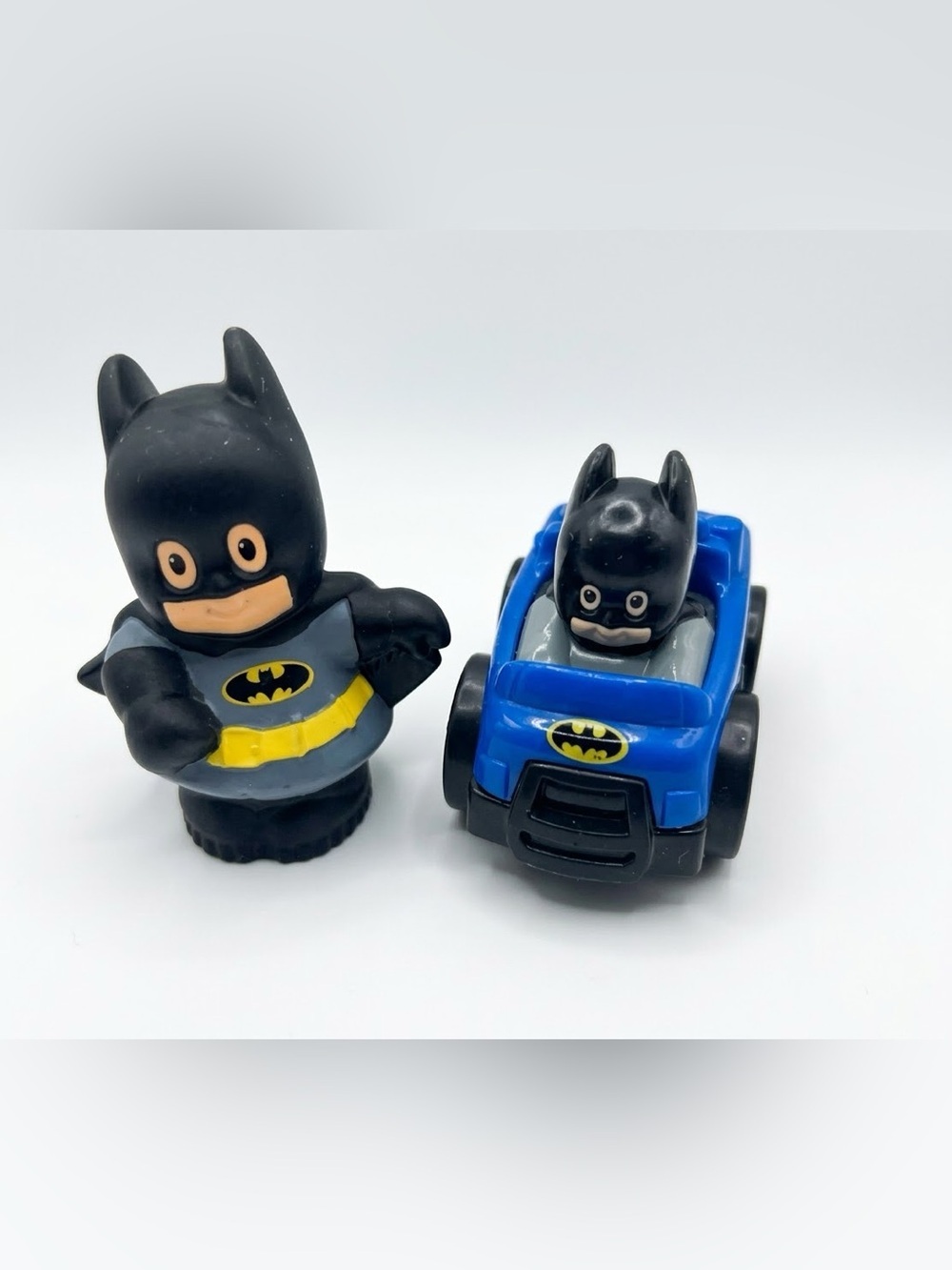 Fisher-Price Little People DC Super Friends Batman Figure & Batmobile Lot